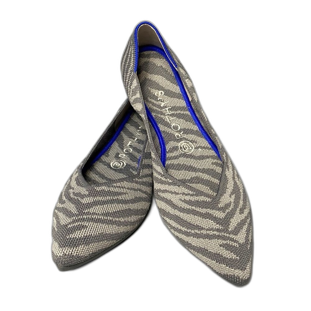 Rothys zebra print flats
